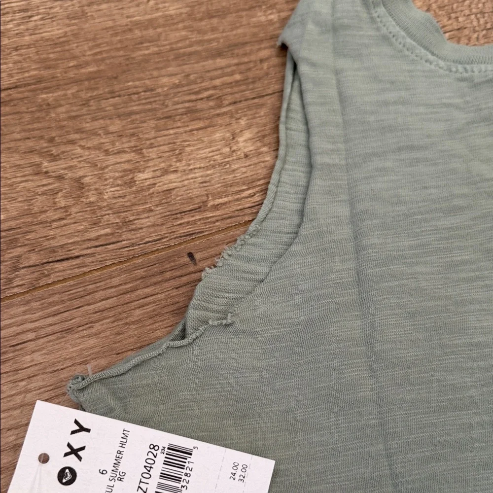 🆕 Roxy Green 'Dream of Aloha' “Cut Off” Tank Top - Picture 4 of 4